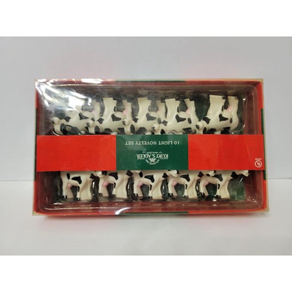 Kurts Adler Cow Holiday Christmas 10 light Novelty set - Picture 2 of 2